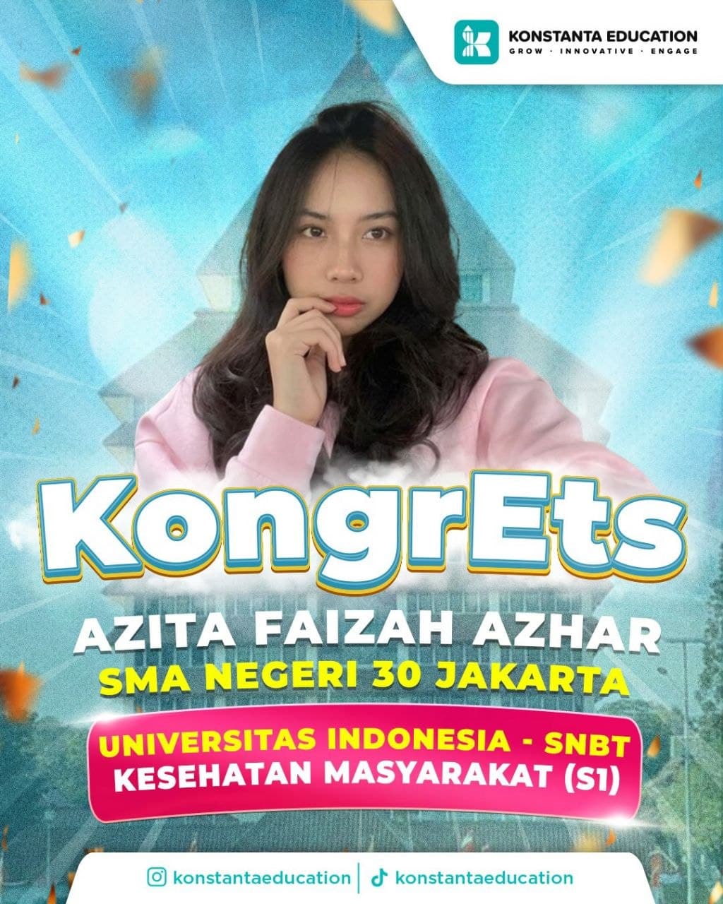Poster achievement Azita Faizah Azhar