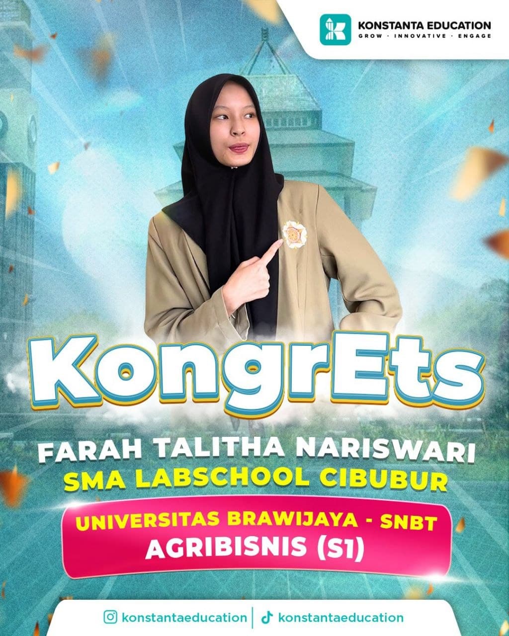 Poster achievement Farah Talitha Nariswari