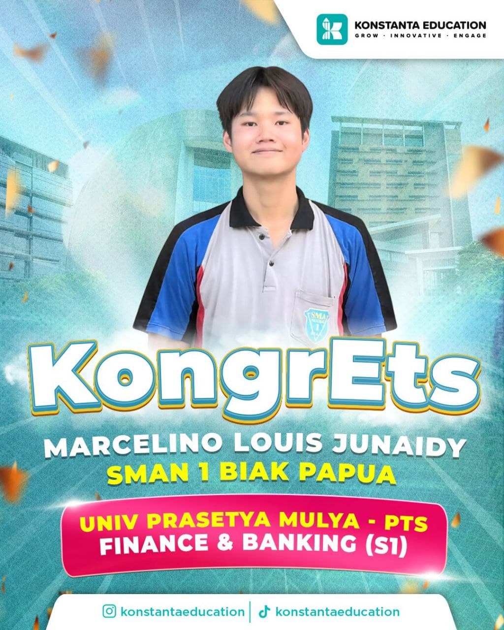 Poster achievement Marcelino Louis Junaidy